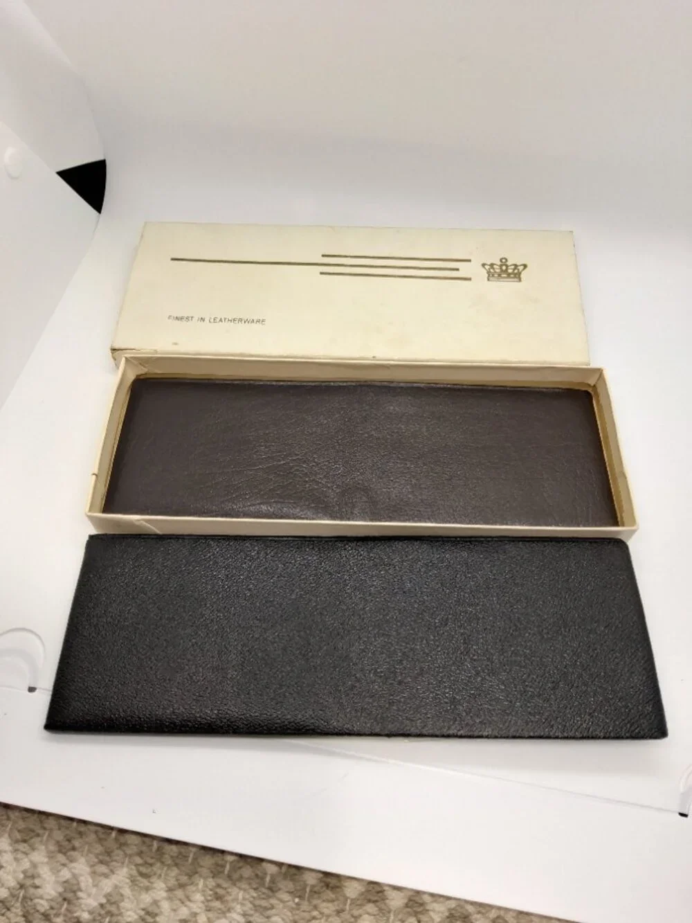 2 Buffalo Calf Wallets, New/Old Stock, Brown & Black w/Jet Swing & Original Box